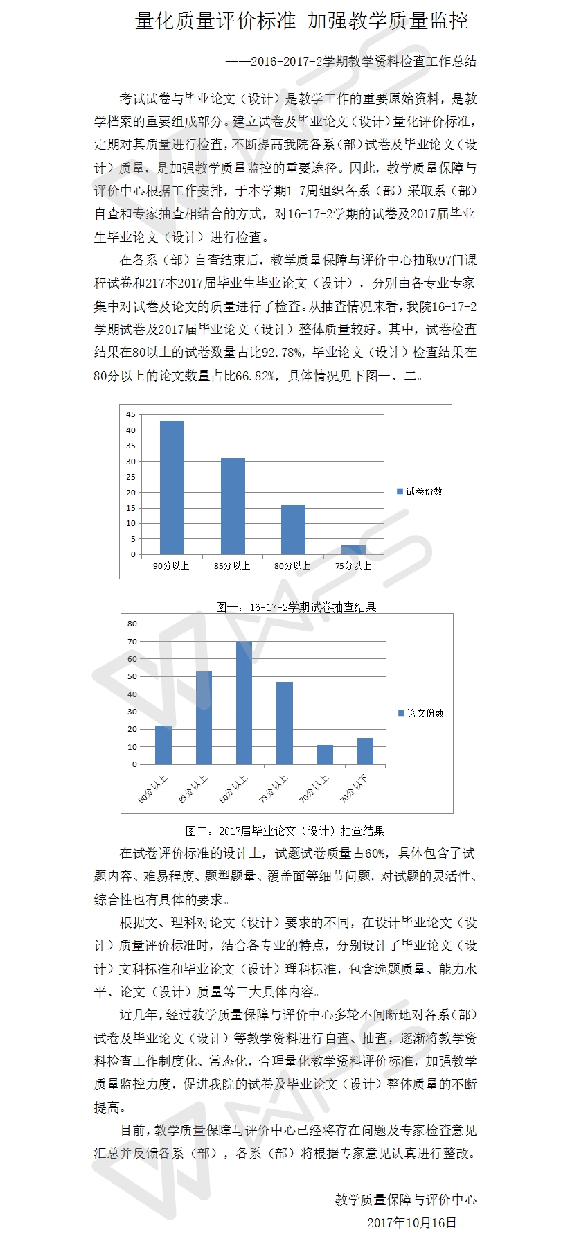 量化质量评价标准 加强教学质量监控.jpg